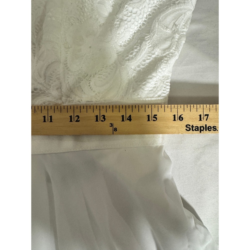 Ever-Pretty High-Low Dress Women Size 14 White New Lace Chiffon V-Neck EP00207 - Picture 8 of 14